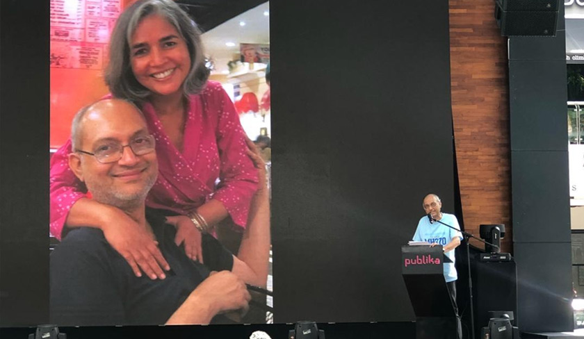 Narendran berkongsi cerita kepada hadirin tentang isteri yang dikasihinya. - Astro AWANI/Fareez Azman