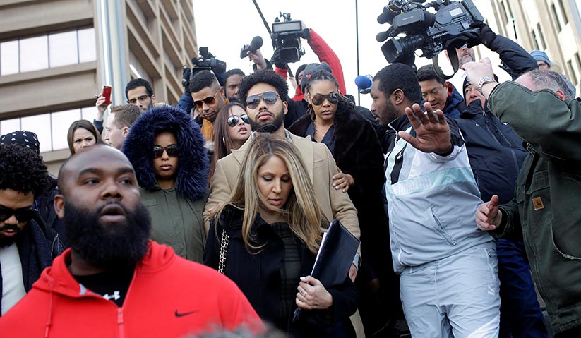 Jussie Smollett sebelum ini mendakwa diserang dua lelaki tidak dikenali di Chicago, Amerika Syarikat (AS). - Foto Reuters