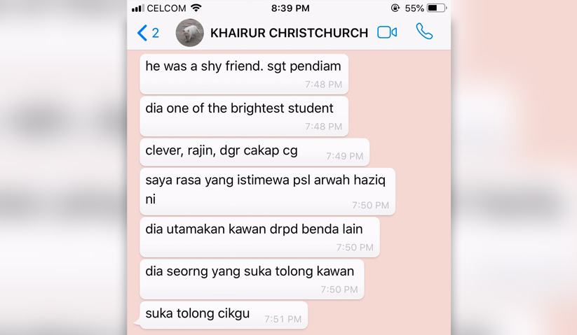 Perbualan Khairur Aiman bersama wartawan Astro Awani