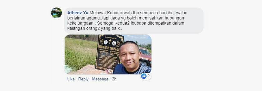 Athenz Yu berkongsi kisah sedihnya yang sudah kehilangan ibunya namun mengharapkan semuanya baik-baik sahaja meskipun ibunya berlainan agama