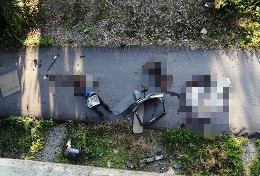 Sekurang-kurangnya tiga orang maut dalam kemalangan itu. - JBPM Perak