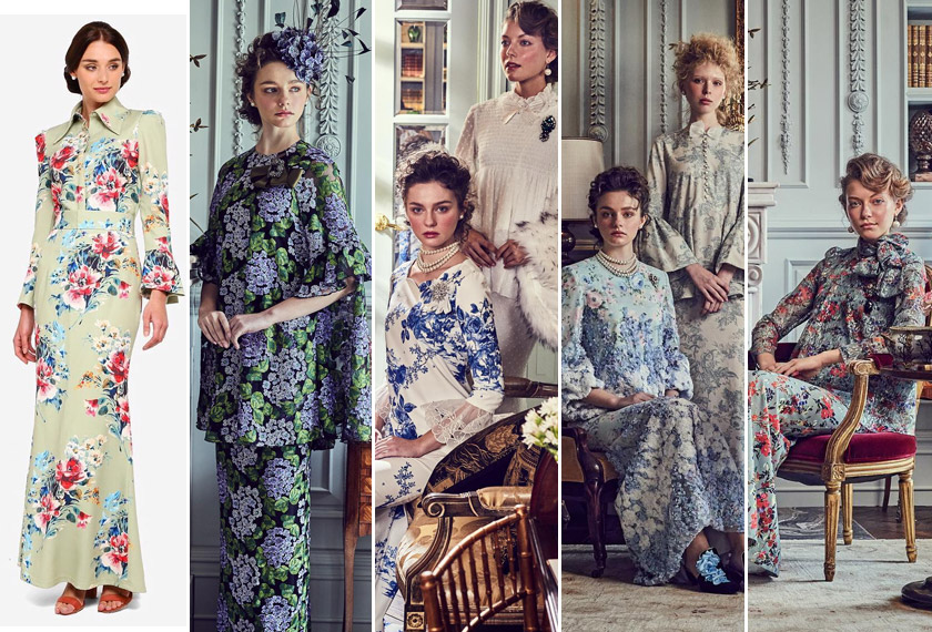 Corak bunga Inggeris - Foto Zalora