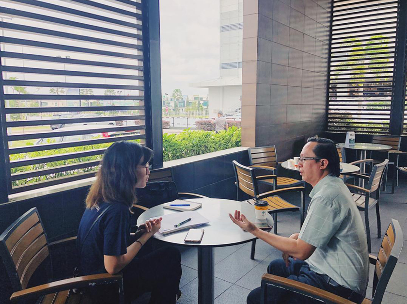 Gawing sedang ditemu bual. Pasukan Ceritalah