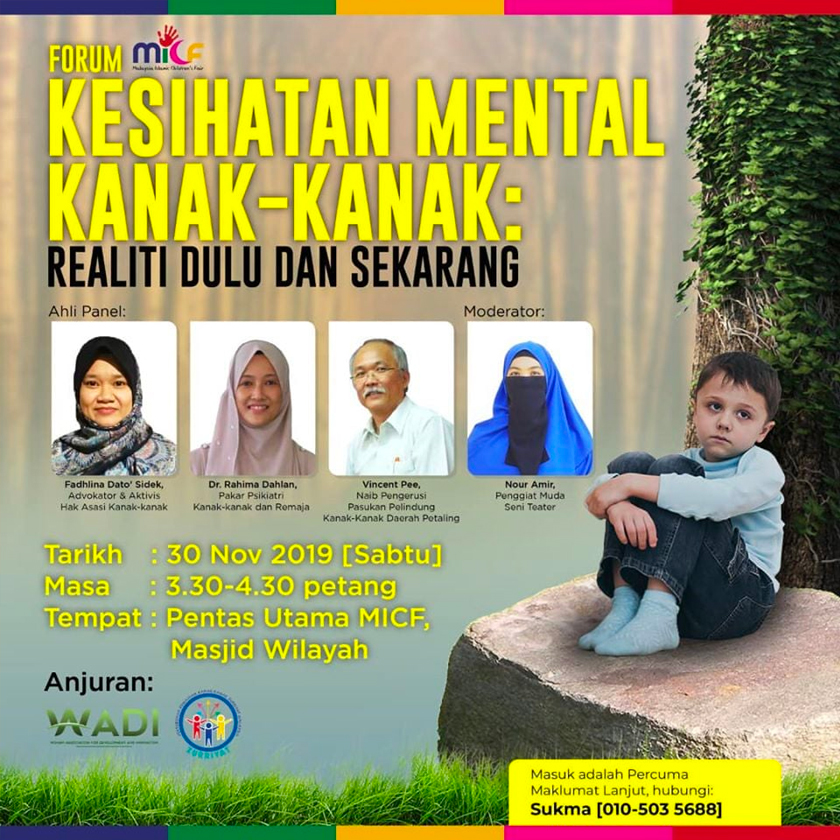 Forum menangani isu kemurungan di awal pertumbuhan. - Facebook Masjid Wilayah Pesekutuan Kuala Lumpur