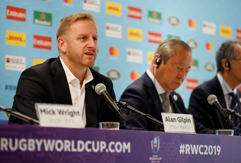 Pengarah Piala Dunia Ragbi, Alan Gilpin berkata mereka sedang berusaha untuk memastikan perlawanan yang dijadualkan berlangsung pada Ahad akan diadakan tetapi akan menilai semula kemudian. - Foto REUTERS