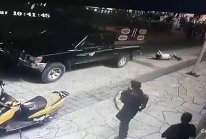 Rakaman detik cemas Luis Escandon diikat belakang trak dan diheret.- Agensi