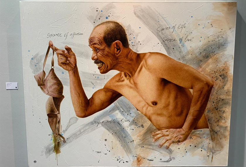 Antara karya yang dipamerkan di Art Expo Malaysia 2019 yang berlangsung selama tiga hari. - Gambar Astro AWANI