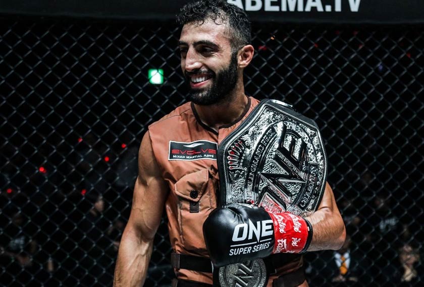 Giorgio Petrosyan wins ONE Featherweight Kickboxing World Grand Prix Championship. - ONE photo