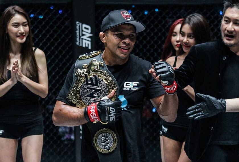 Bibiano Fernandes ended his rivalry with Kevin Belingon, winning by second round submission. - ONE photo