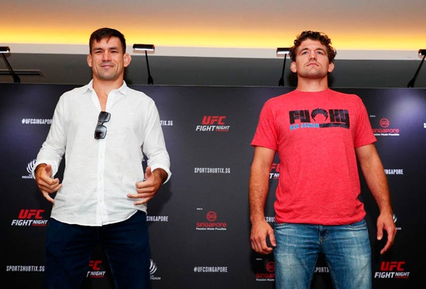 Demian Maia (left) looks to defeat Ben Askren through submission. - UFC photo