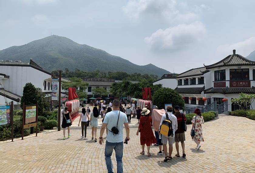 Lantau island attracts thousands of visitors daily from the cable cars