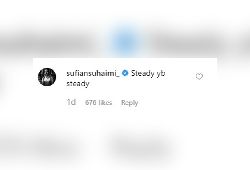 Sufian Suhaimi meninggalkan komen di Instagram Syed Saddiq