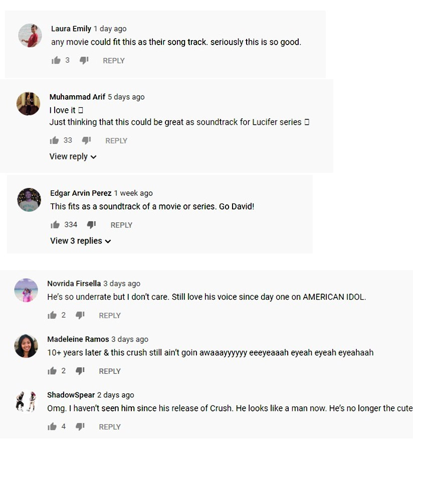 Antara reaksi peminat David Archuleta