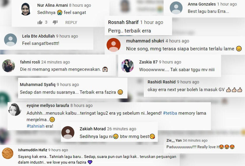 Antara komen-komen peminat