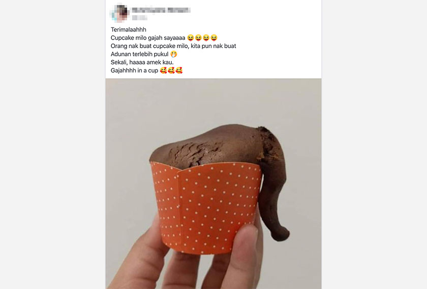 Ini pula kisah bagaimana hasil cupcake yang dibuat seorang netizen.