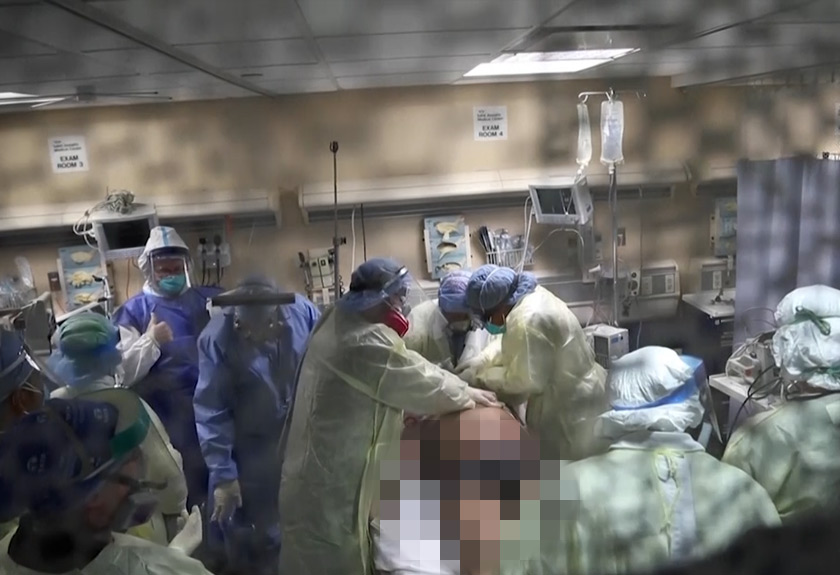 Menurut Pengarah Bahagian Kecemasan Hospital Saint Joseph, situasi mencabar dan menyayat hati itu, tidak pernah disangka akan berlaku. Foto: AP Newsroom