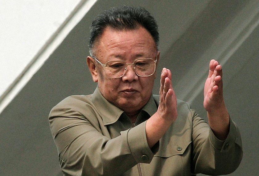 In this Oct 10, 2010 photo, then North Korean leader Kim Jong Il applauds following a massive military parade marking the 65th anniversary of the communist nation's ruling Workers' Party in Pyongyang, North Korea. (AP Photo)