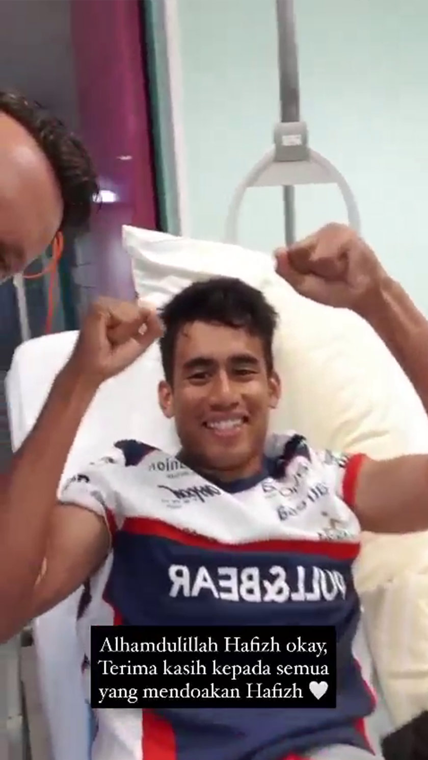 “Alhamdulillah, Hafizh selamat. Terima kasih kepada semua yang mendoakan Hafizh,” jelas Suzana dalam video yang dimuat naik pada 30 minit lalu. 