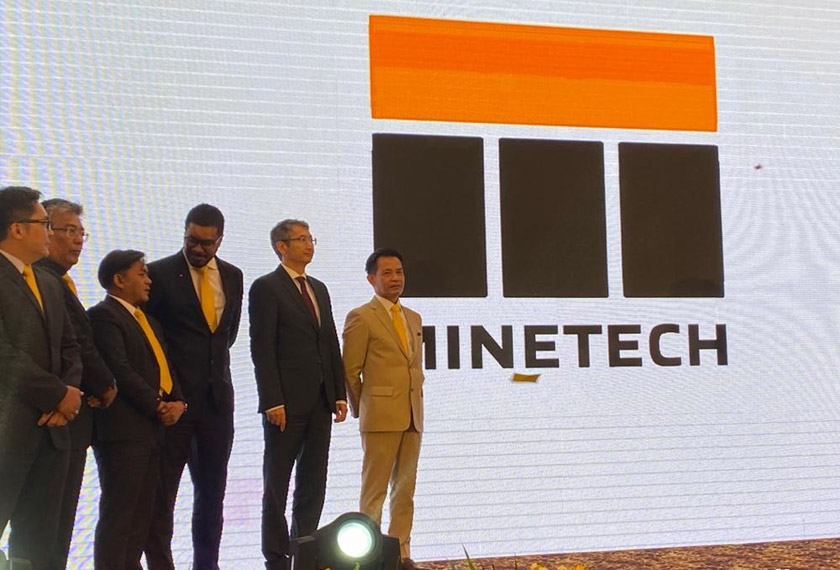 Logo baharu Minetech papar gabungan huruf M dan T serta warna korporat kuning.