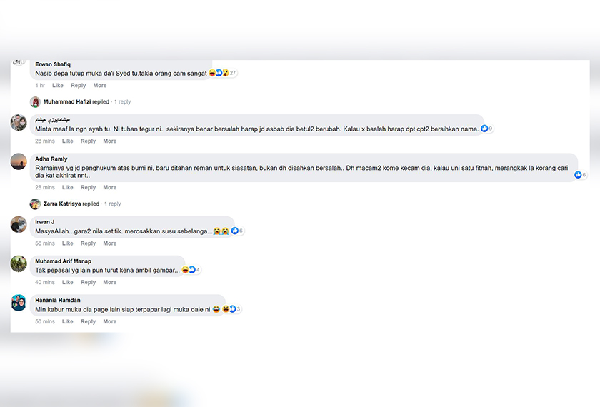 Beberapa netizen di media sosial mempertikaikan tindakan organisasi media kerana menutup gambar.
