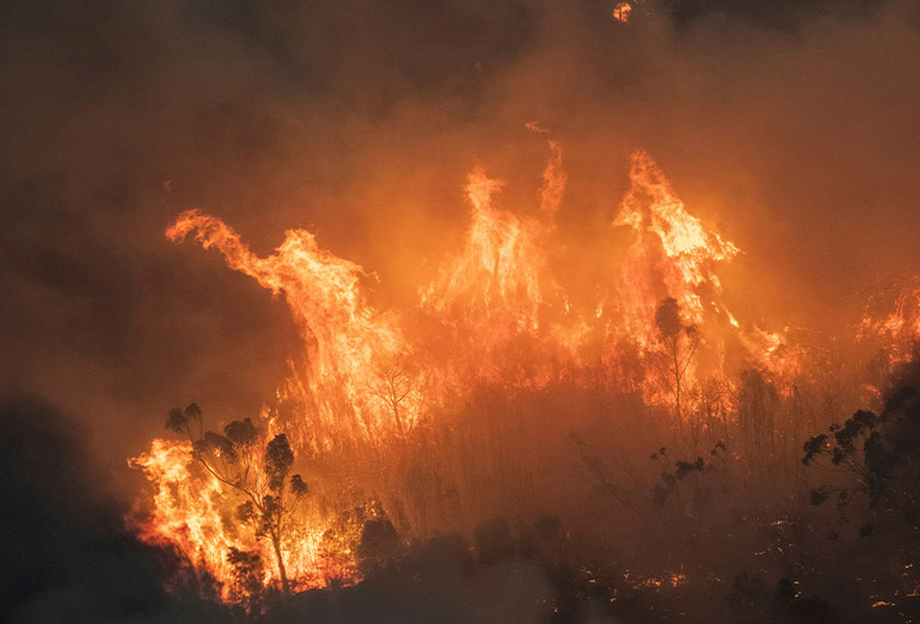 As of 14 January 2020, 18.626 million hectares (46.03 million acres) was burnt or is burning across all Australian states and territories. - file pic