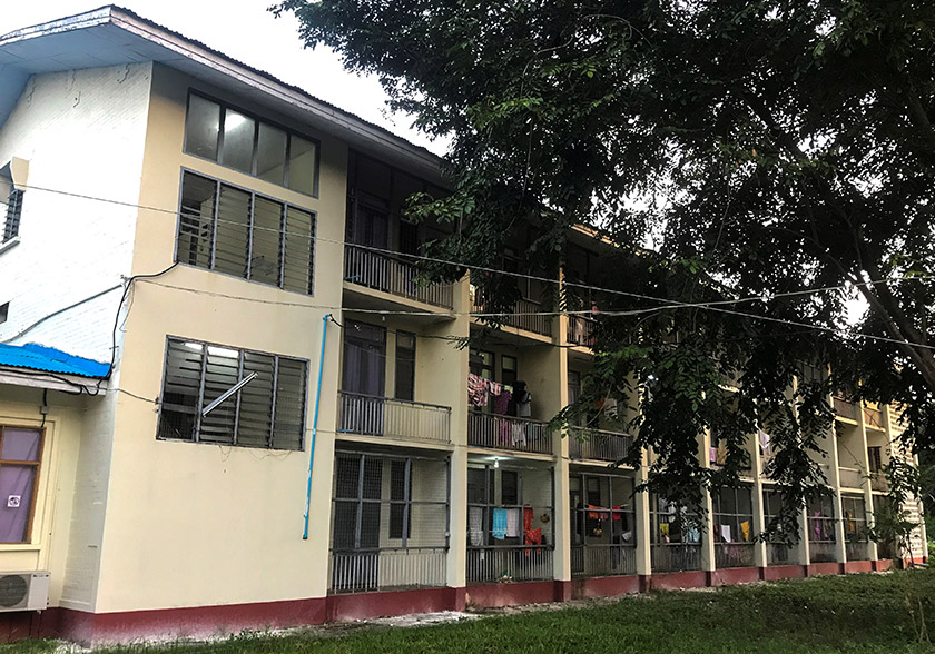 A general view of the Ayeyarwady Center B facility, where COVID-19 patients and asymptomatic cases are quarantined, amid the coronavirus disease (COVID-19) outbreak in Yangon, Myanmar, December 9, 2020. Picture taken December 9, 2020. REUTERS/Shoon Naing