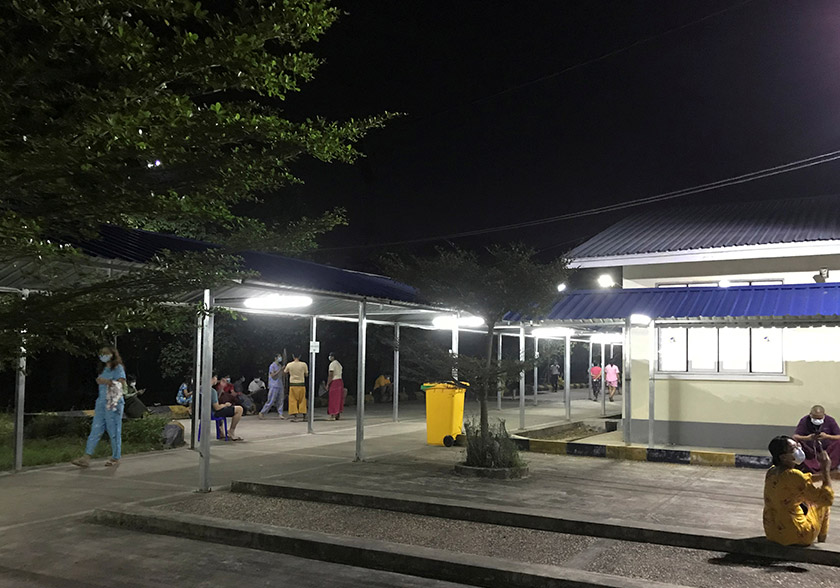 COVID-19 patients and asymptomatic cases are seen during quarantine at the Ayeyarwady Center B facility, amid the coronavirus disease (COVID-19) outbreak in Yangon, Myanmar, November 29, 2020. Picture taken November 29, 2020. REUTERS/Shoon Naing