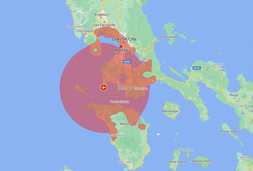 Kedalaman gempa tersebut direkodkan sekitar 114 kilometer.