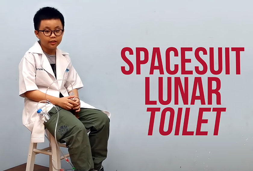 Zyson made history by beating nearly 900 participants from 85 different countries with his brilliant invention. Image via youtube @ZYSON's InnoCreation