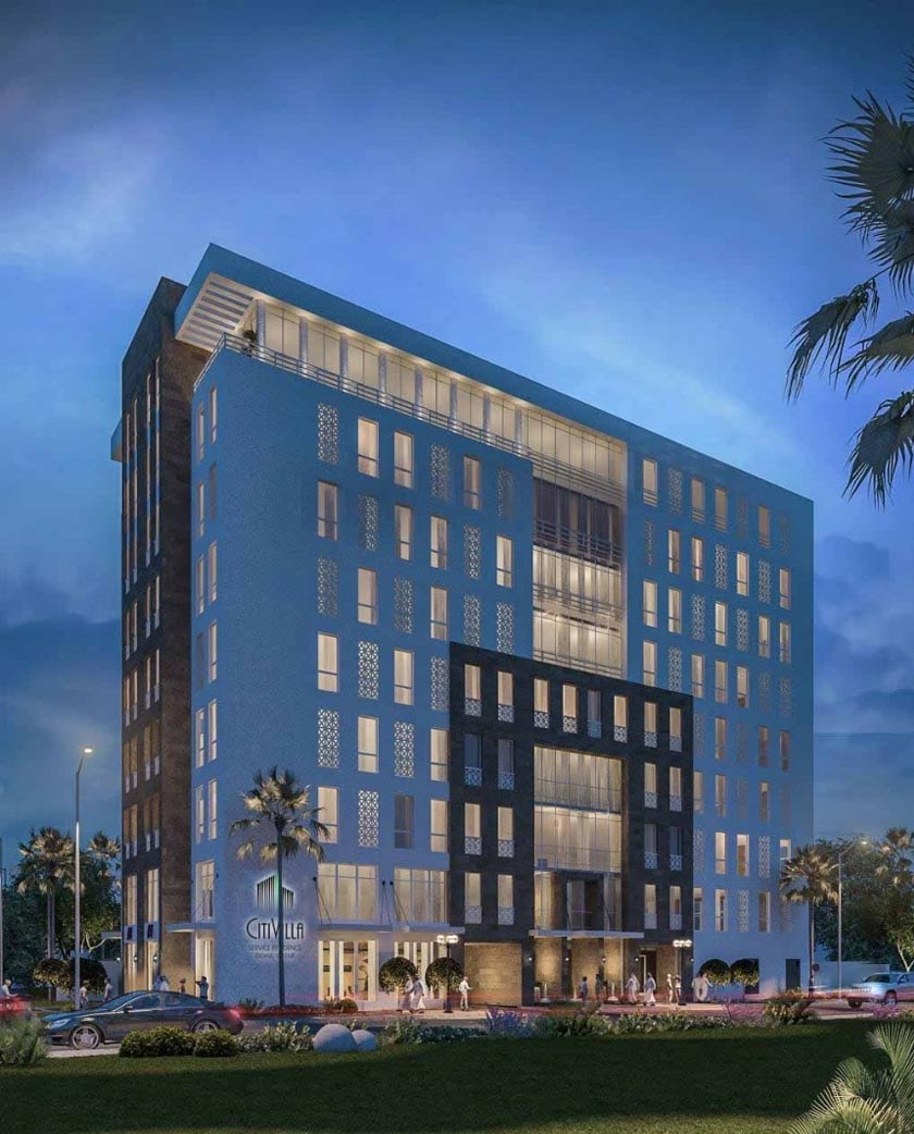 Pemandangan CitiVilla dari luar.