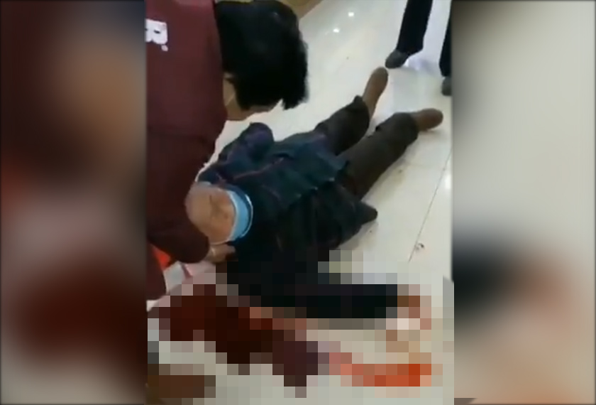 Salah seorang mangsa yang ditikam suspek.