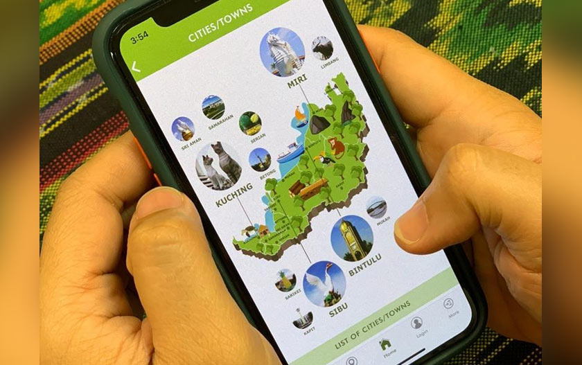 Ini merupakan antara ciri-ciri yang ada dalam aplikasi Sarawak Travel.