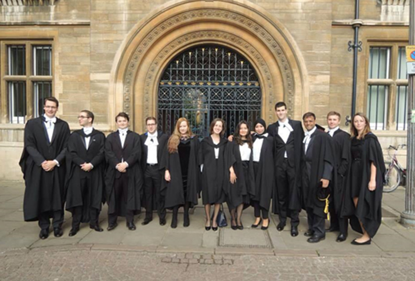 My college friends and I before entering the Senate House