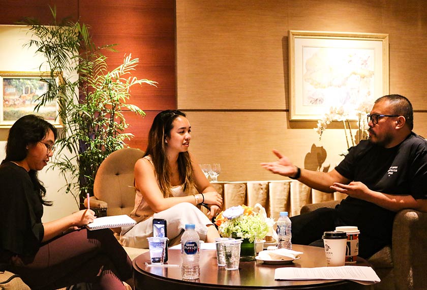 Pasukan Ceritalah mewawancara Joko Anwar di Jakarta. Foto Pasukan Ceritalah