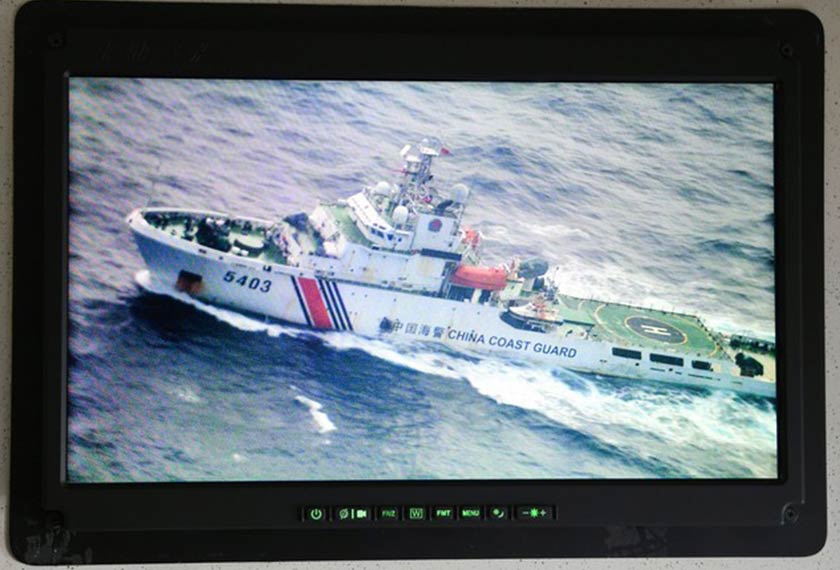 Kapal pengawal pantai China di perairan zon ekonomi eksklusif (EEZ) Indonesia di Natuna. Foto ANTARA