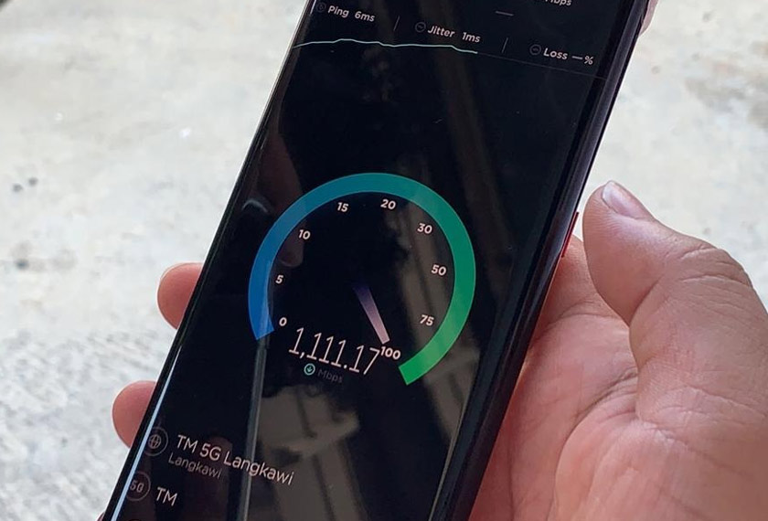Berdasarkan demonstrasi yang dilakukan TM di Langkawi, kelajuan 5G yang boleh dicapai mencecah 1.5GB sesaat - Foto Astro AWANI / Hilal Azmi