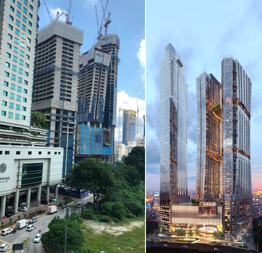 Bangunan kediaman berservis, berkembar dan bersilang tertinggi dunia oleh Kempinski dijangka siap akhir tahun ini.