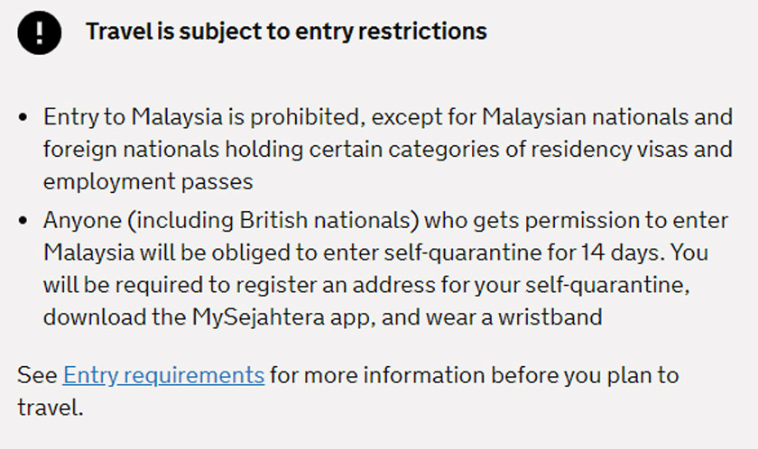 Nasihat perjalanan FCO.