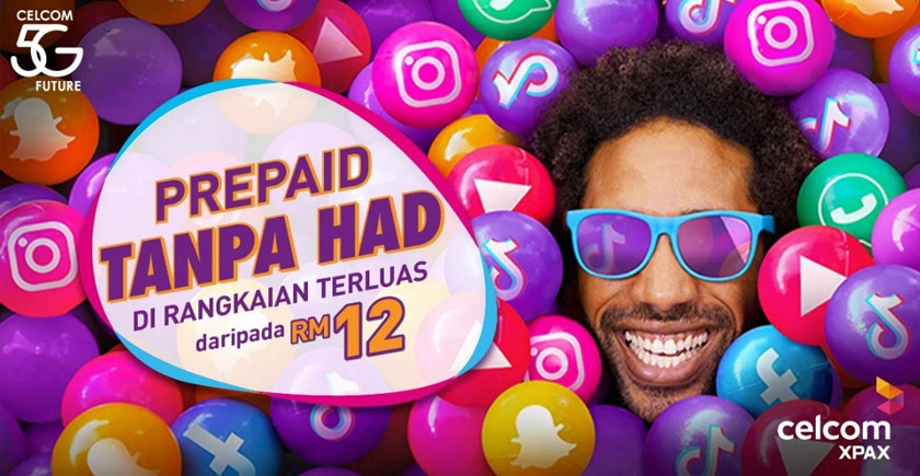 Pelanggan prabayar Celcom Xpax akan menikmati kemudahan akses internet berkelajuan tinggi di mana-mana sahaja dan bila-bila masa menerusi aplikasi Celcom Life.