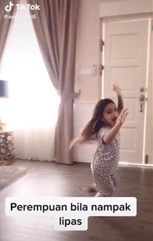 Pelakon terkenal, Aeril Zafrel sememangnya diketahui aktif dalam Tik Tok dan videonya sering menghiburkan warganet.