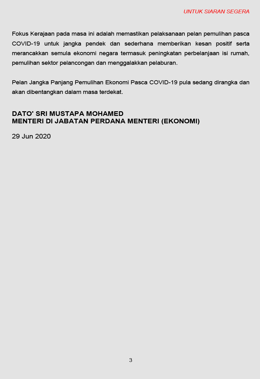 Kerajaan memutuskan untuk mengaktifkan semula Majlis Perlindungan Sosial Malaysia (MySPC) yang ditubuhkan pada tahun 2016 berkuat kuasa serta merta.