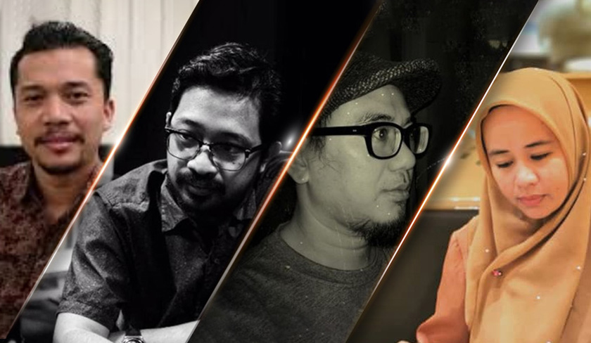  Dari kiri: Muhamad Lutfi Ishak, Wan Nor Azriq, Roslan Djomel dan Ruhaini Matdarin.