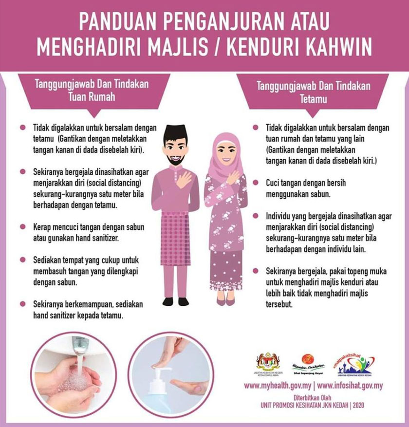 Panduan menghadiri majlis perkahwinan semasa penularan COVID-19