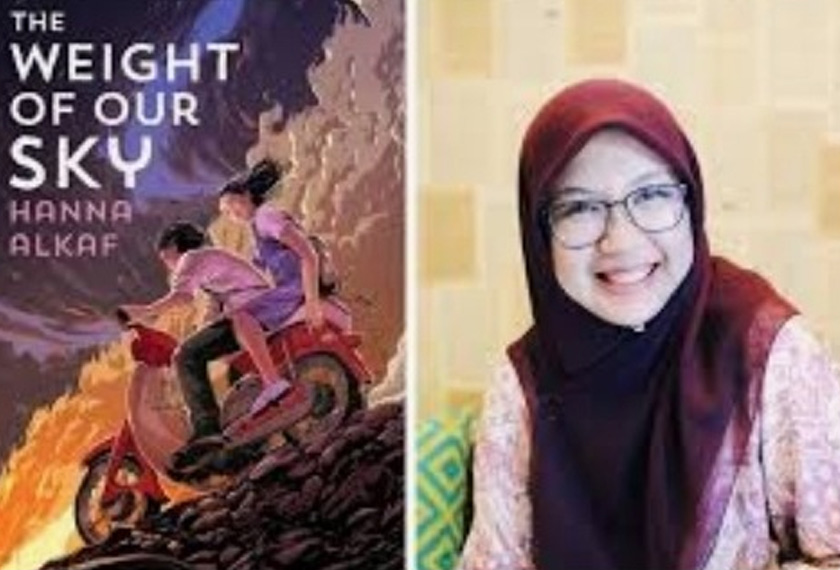 Hanna Alkaf dan novelnya 'The Weight of our Sky'.