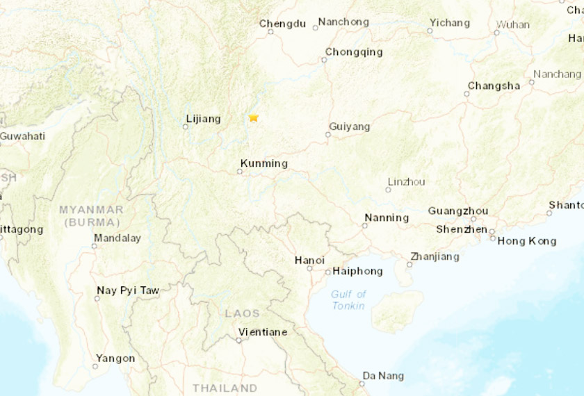 Data USGS meletakkan gempa bumi pada kekuatan 4.5 magnitud dengan kedalaman 10 kilometer.