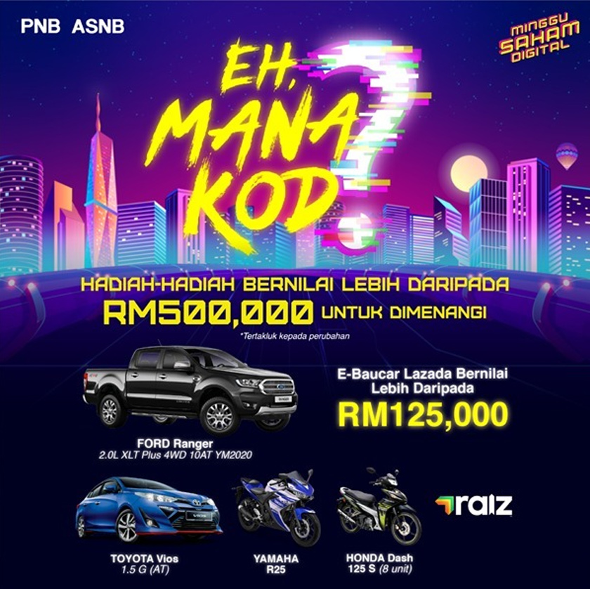 Sepanjang tempoh peraduan, peserta perlu mengumpulkan sebilangan besar kod tersembunyi yang terdapat dalam semua video disiarkan di saluran dan sosial media MSD. - Gambar PNB