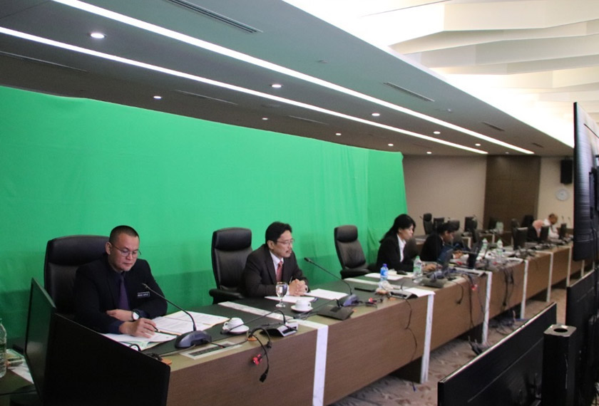 Turut hadir Pengarah Bahagian Dasar, Perancangan & Penyelidikan selaku Ketua Delegasi Malaysia, TPj Mohd. Hafaz Nazar.