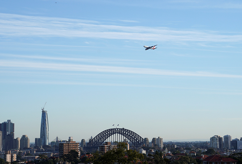  A view shows a Qantas Boeing that departed from Sydney Airport, in Sydney – REUTERS 