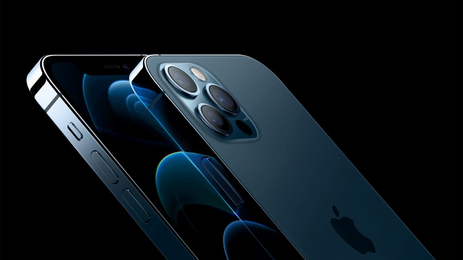 Apple's iPhone 12 Pro and iPhone 12 Pro Max are seen in an illustration released in Cupertino, California, U.S. October 13, 2020. Apple Inc./Handout via REUTERS