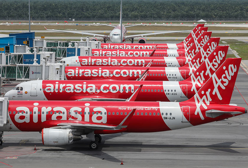 AirAsia planes are seen parked at Kuala Lumpur International Airport 2, during the movement control order due to the outbreak of COVID-19 – REUTERS